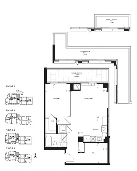Floor plan for 1 bed, 1 bath, 762 sqft